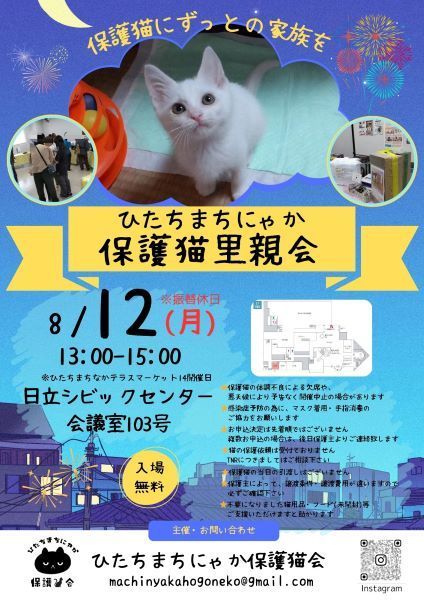 ひたちまちにゃか保護猫里親会